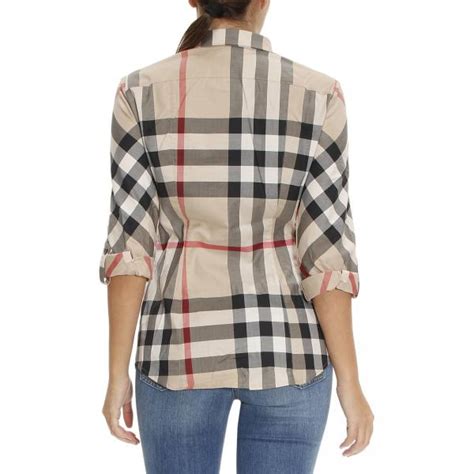 camicia burberry donna colletto|Camicia in cotone Check (Beige archivio) .